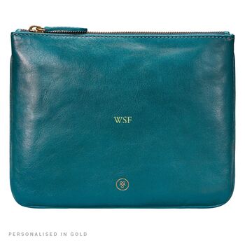 Personalised Womens Leather Make Up Pouch 'Zeta Nappa', 8 of 10