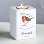 Personalised Robins Appear Tea Light Holder, thumbnail 3 of 4