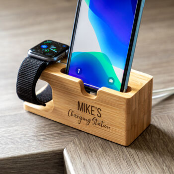 Personalised Charging Station iPhone And Apple Watch, 7 of 7