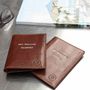 Personalised Mr And Mrs Leather Passport Holders Set, thumbnail 1 of 12