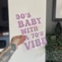 90's Baby 70's Vibe Clear Acrylic Vinyl Plaque Decor, thumbnail 5 of 7