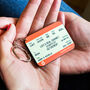 Personalised Train Ticket Retirement Keyring, thumbnail 3 of 7