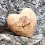 Personalised Olive Wood Valentine Anniversary Heart, thumbnail 3 of 11