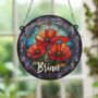 Poppy Personalised Stained Glass Effect Suncatcher, thumbnail 5 of 7