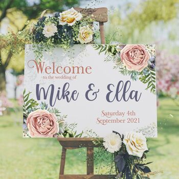 Personalised Welcome To The Wedding Sign, 2 of 2