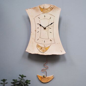 Brown Bird Personalised Hanging Clock, 6 of 8