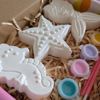 Paint Your Own Plaster Shapes Gift Box Mermaid, 2 of 6