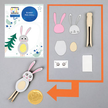 Make Your Own Bunny Peg Doll Kit, 3 of 5