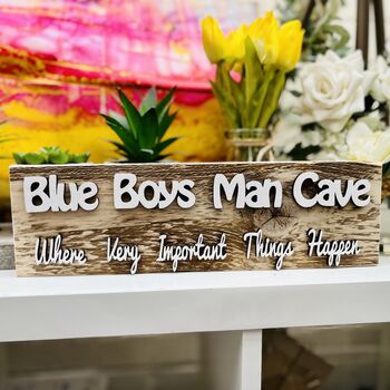 Personalised Man Cave Father's Day Gift For Him Reclaimed Wood, 4 of 8