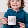 Children's Modern Earth Rainbow Personalised Enamel Mug, thumbnail 2 of 7