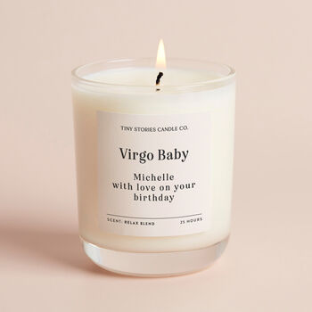 Personalised Virgo Birthday Gift Candle, 2 of 5