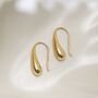 18k Gold Plated Brass Small Liquid Drop Earrings, thumbnail 3 of 5