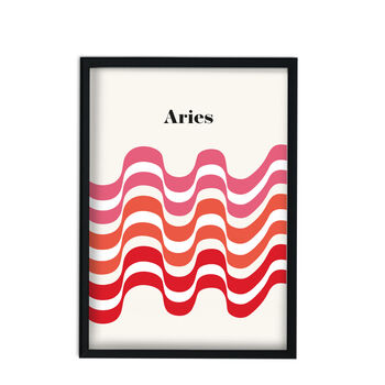 Aries Zodiac Star Sign Giclée Retro Art Print, 2 of 2