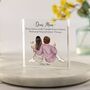 Mother And Daughter Personalised Portrait Print Acrylic Block, thumbnail 1 of 5