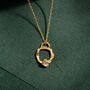 Aquamarine And Gold Vermeil Plated Eternity Necklace, thumbnail 2 of 6