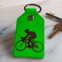 Cyclists Leather Key Ring, thumbnail 4 of 12