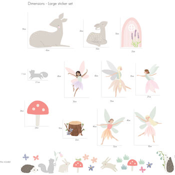 Forest Fairies Fabric Wall Stickers, 3 of 3