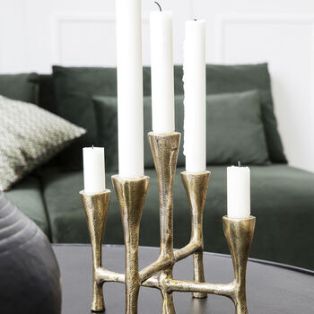 Tristy Brass Candle Holder, 3 of 4
