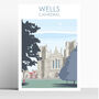 Wells Somerset Travel Print, thumbnail 1 of 2