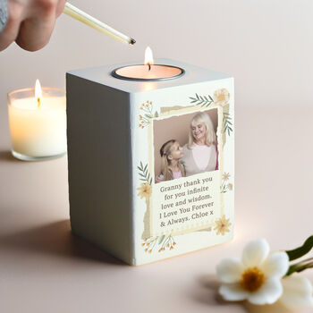Personalised Wildflowers Tealight Holder, 2 of 5
