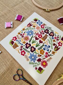 Garden Glory Hand Embroidery Kit, 2 of 11