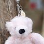 Willow The Plush Light Pink Teddy Bear Keyring, thumbnail 2 of 2