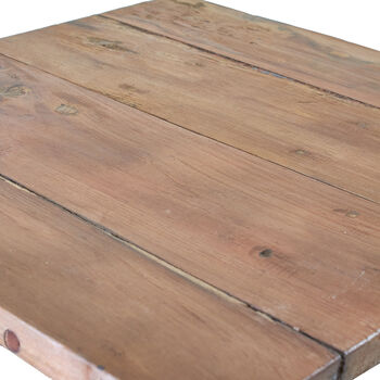 Square Folding Coffee Table 50cm Recycled Wood, 2 of 6