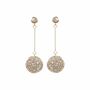 Sparkly Disc Drop Earrings, thumbnail 4 of 7