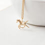 Gold Plated Horse Necklace, thumbnail 1 of 6