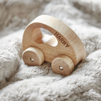 Personalised Wooden Toy Car, 2 of 2