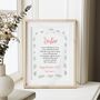 Personalised Sister Poem Gift – Birthday Or Christmas Print For A Big Or Little Sister, thumbnail 1 of 7