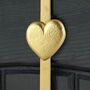 Gold Heart Over Door Christmas Wreath Hanger, thumbnail 2 of 3