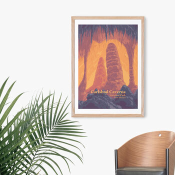 Carlsbad Caverns National Park USA Travel Poster Print, 5 of 8