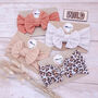 Girl's Bow Bundle Leopard Print And Neutral Bows, thumbnail 3 of 5