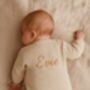 Personalised Ribbed Knitted Baby Romper, thumbnail 1 of 4