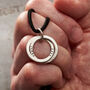 Personalised Men's Silver Interlinking Hoops Necklace, thumbnail 1 of 8