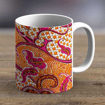 Pink And Orange Kitenge Print Mug Fabric 13, 2 of 2