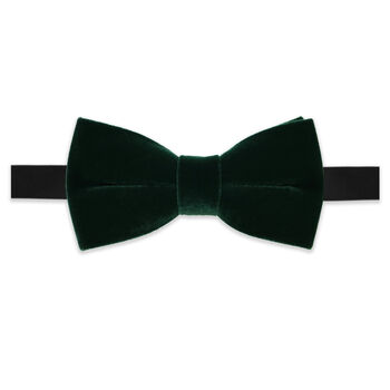 Mens Green Velvet Bow Tie And Pocket Square, 6 of 6