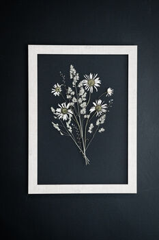 Golden Hour Botanical Wall Art – A3 Pressed Flowers In Sand Frame, 2 of 7