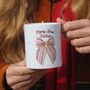 'Christmas Bow' Personalised Jar Candle Gift For Her, thumbnail 1 of 3
