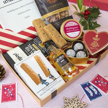 Luxury Christmas Letter Box Hamper With Gin, 7 of 11