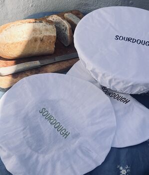 Individual Sourdough Reusable Cotton Bowl Cover, 2 of 6