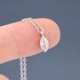 Extra Tiny Marquise Cz Necklace In Sterling Silver, thumbnail 2 of 12