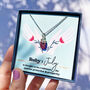 Personalised July Ruby Birthstone Necklace, thumbnail 1 of 11
