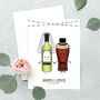 Favourite Drinks Personalised Wedding Card, thumbnail 1 of 10