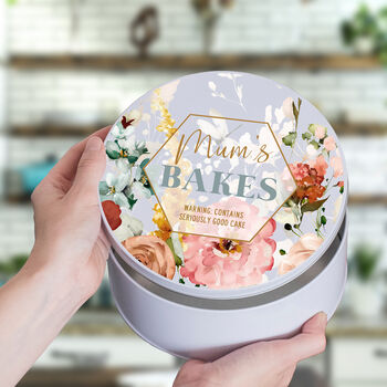 Personalised Floral Cake Tin For Mum, 2 of 9