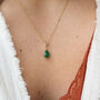 Malachite Drop Necklace 14k Gold Filled And Vermeil, thumbnail 2 of 6