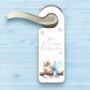 Personalised Blue Fairy Sleeping Door Hanger Gift, thumbnail 2 of 2