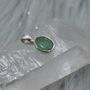 Emerald Silver Pendant Necklace: May Birthstone, thumbnail 2 of 5