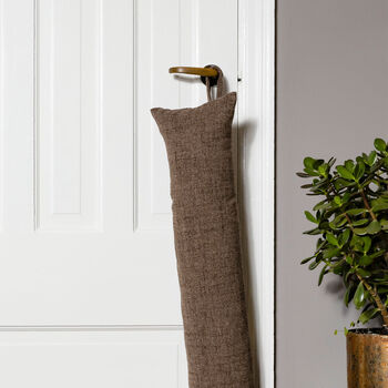 Luxury Wool Effect Door Draught Excluder Antique Brown, 2 of 5